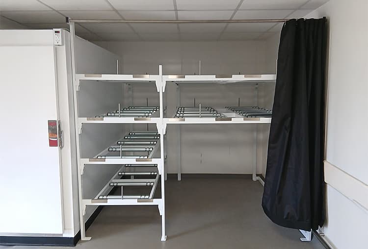 Cold Room Privacy Curtains Open