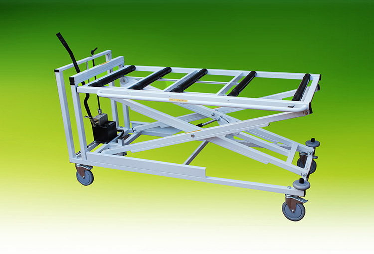 Manual embalming trolley