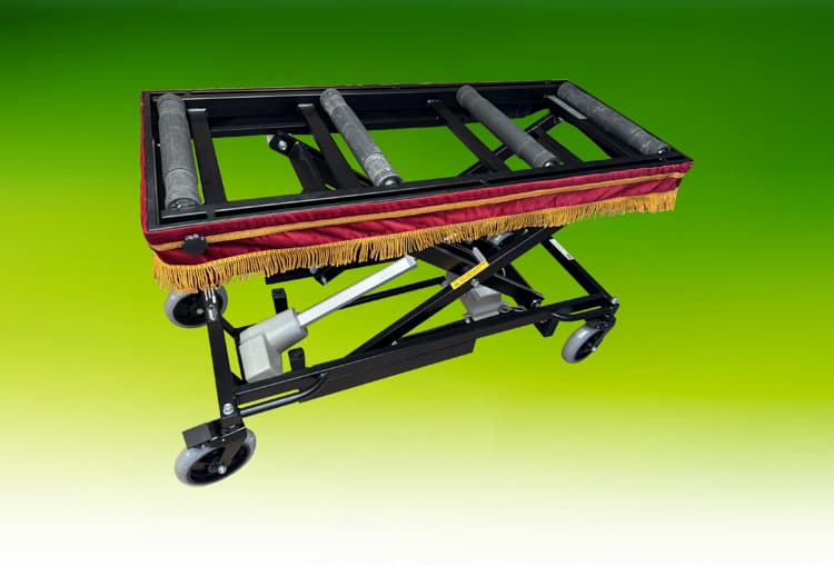 Portable Coffin Lifter With Mini Skirt Up