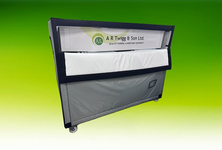 Portable Mortuary Fridges side load with coffin