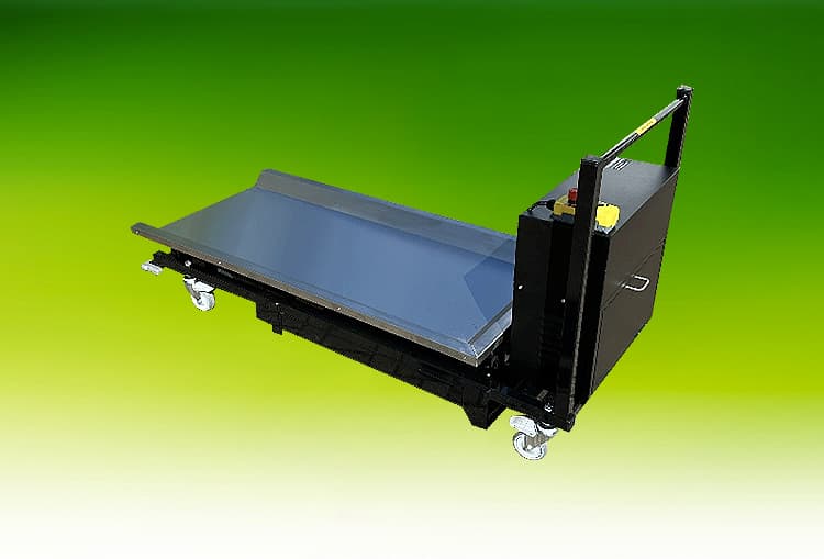 Veterinary and pet cremation trolley powered